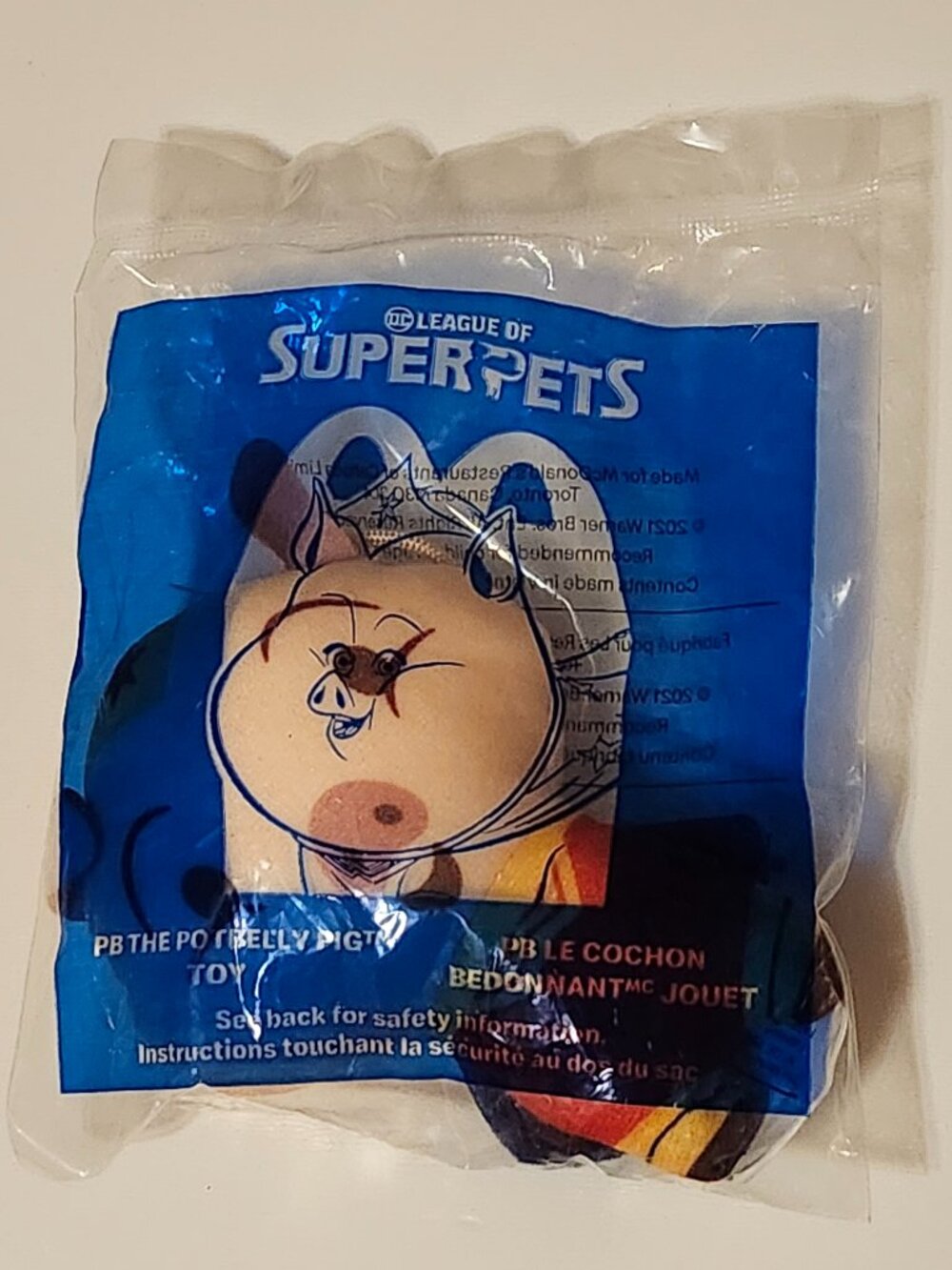 2022 McDonald's DC League of Super-Pets Happy Meal plush toy PB Potbelly Pig
